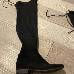 thigh high black boots